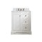 James Martin Vanities De Soto 30in Single Vanity, Bright White w/ 3 CM Carrara Marble Top 825-V30-BW-3CAR - alternate 1